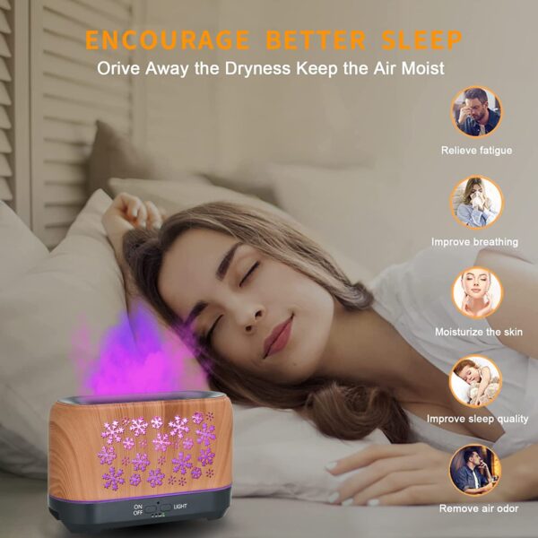 Christmas Snowflake Pattern Humidifier Household Colorful Aromatherapy Humidifier Atmosphere Colorful Diffuser - Image 4